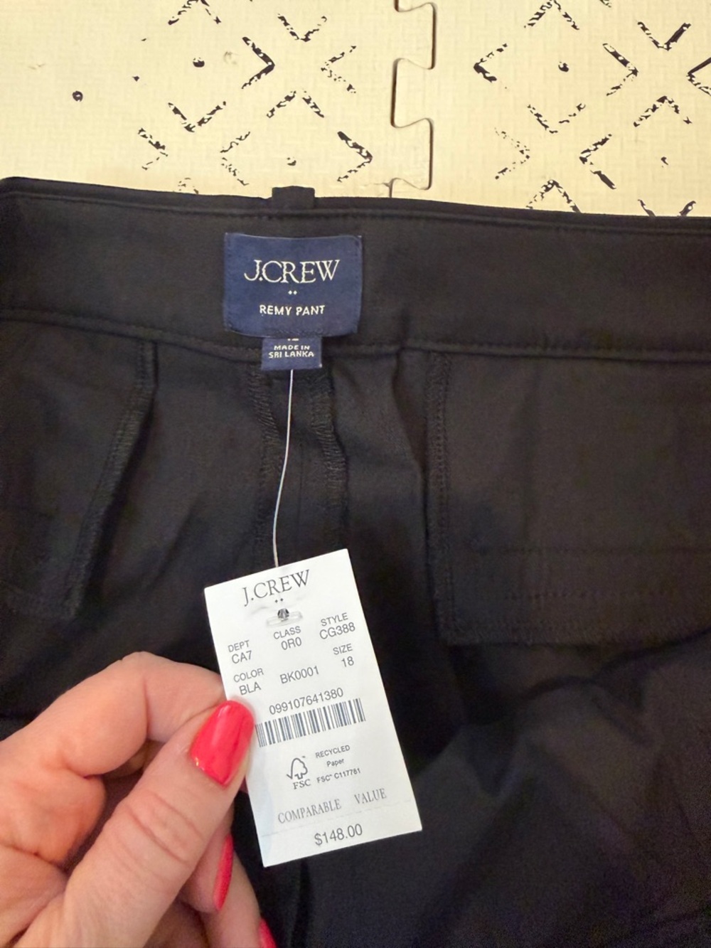 NWT J Crew Factory Remy wide-leg cropped pant size 18 - Picture 7 of 9